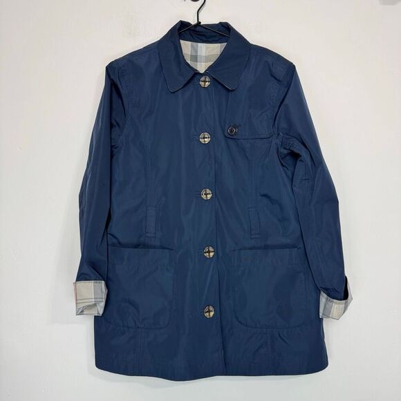 Barbour Jackets & Blazers - Barbour Navy Blue Reversible Trench 8